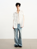 JCAESAR WOMEN  Safari-style short-sleeve shirt