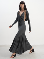 JCAESAR WOMEN Two‑Piece Draped‑Neck Sleeveless Dress - jcaesarclo