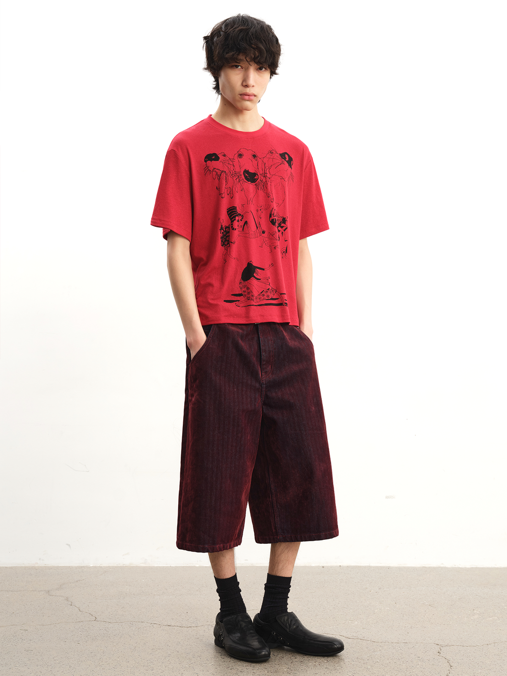 JCAEASAR Playful dog-print tee