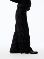 JCAESAR WOMEN Striped Woolen Cargo Pants - jcaesarclo
