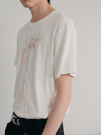 Jcaesar Gardenia Girls Wool Printed T-Shirt - jcaesarclo
