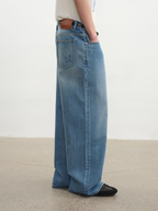 JCAESAR Clean Straight‑Leg Washed Blue Jeans - jcaesarclo