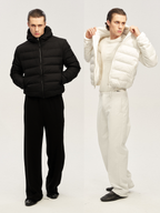 JCAESAR BASIC Essential Vertical Baffle Quilted Puffer Jacket