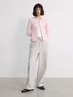 JCAESAR WOMEN Striped Drawstring Velvet Banana Pants - jcaesarclo