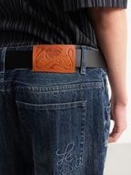 JCAESAR Pleated Washed Whisker Slub Denim - jcaesarclo