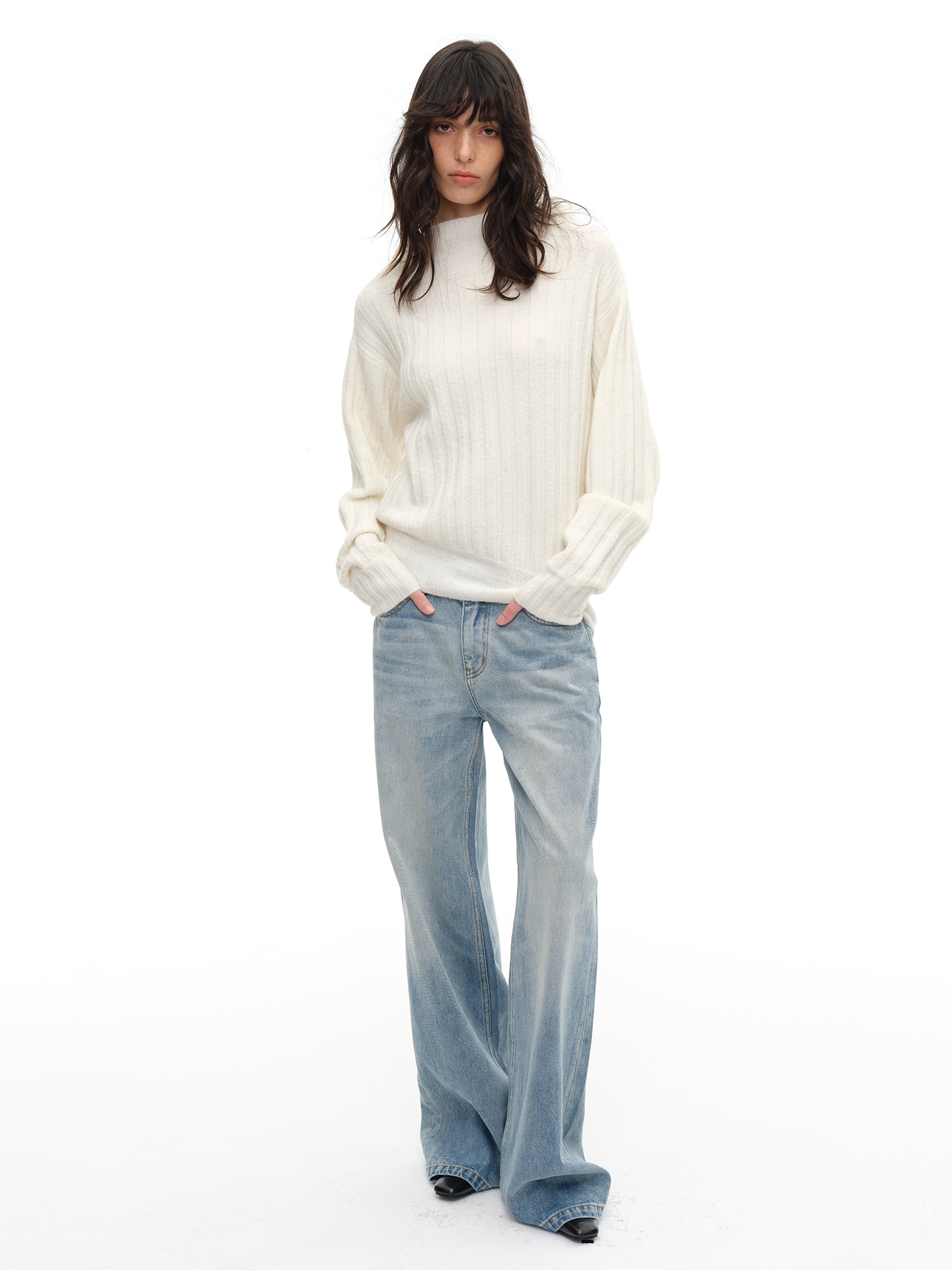 JCAESAR WOMEN Diagonal‑Shoulder Sweater - jcaesarclo