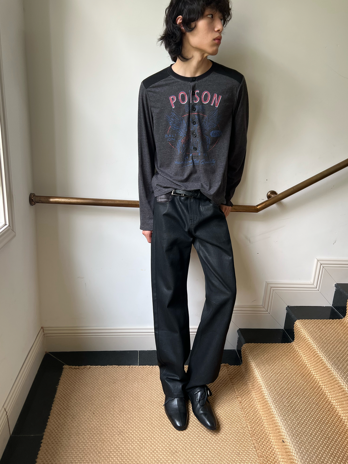 JCAESAR Corduroy Waxed Slim-Fit Jeans