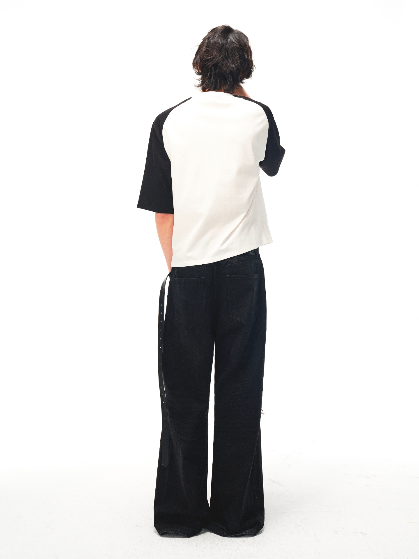 JCAESAR Vintage‑style raglan printed tee