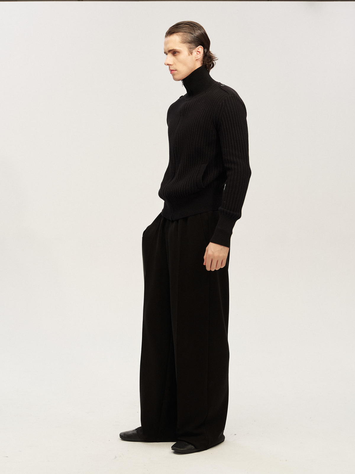 JCAESAR Turtleneck Sweater with Epaulets