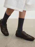 JCAESAR Washed Horse‑Leather Derby Sneakers - jcaesarclo
