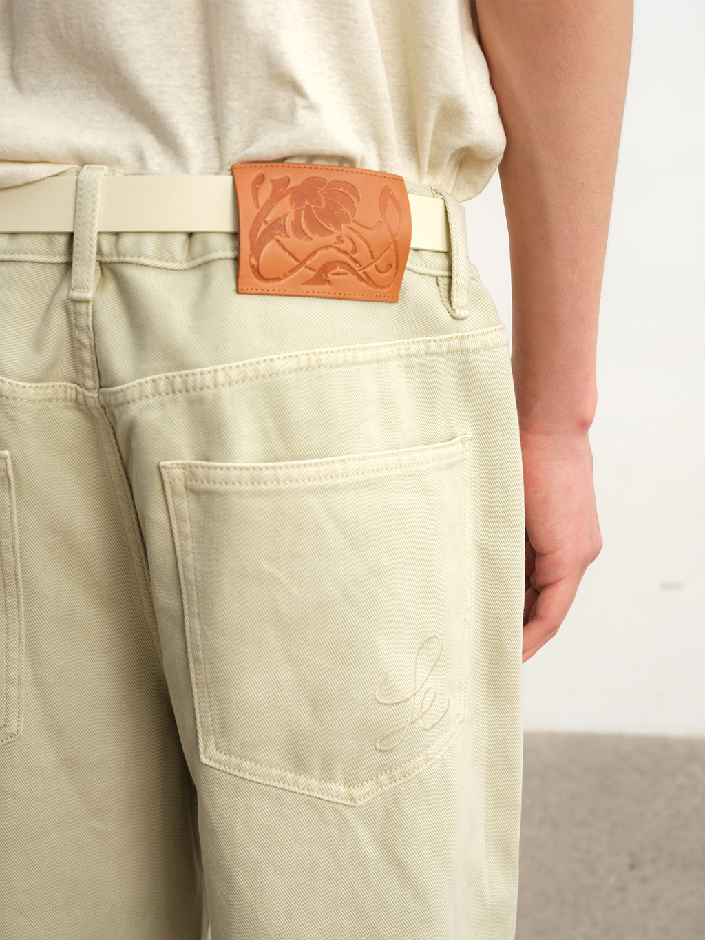 JCAESAR  Light Aqua‑Tinted Denim Jeans