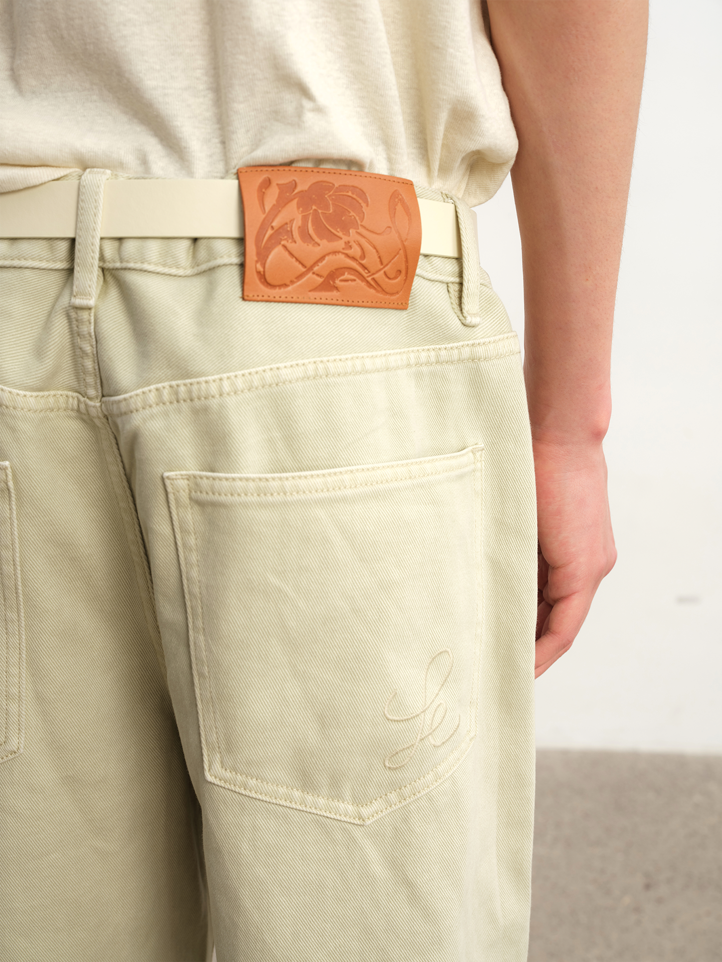 JCAESAR  Light Aqua‑Tinted Denim Jeans