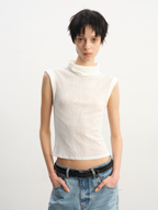JCAESAR WOMEN Draped Cowl‑Neck Folded‑Hem Tee