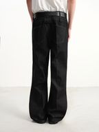 JCAESAR Double‑Waist Slight Flare Raw Denim Trousers - jcaesarclo