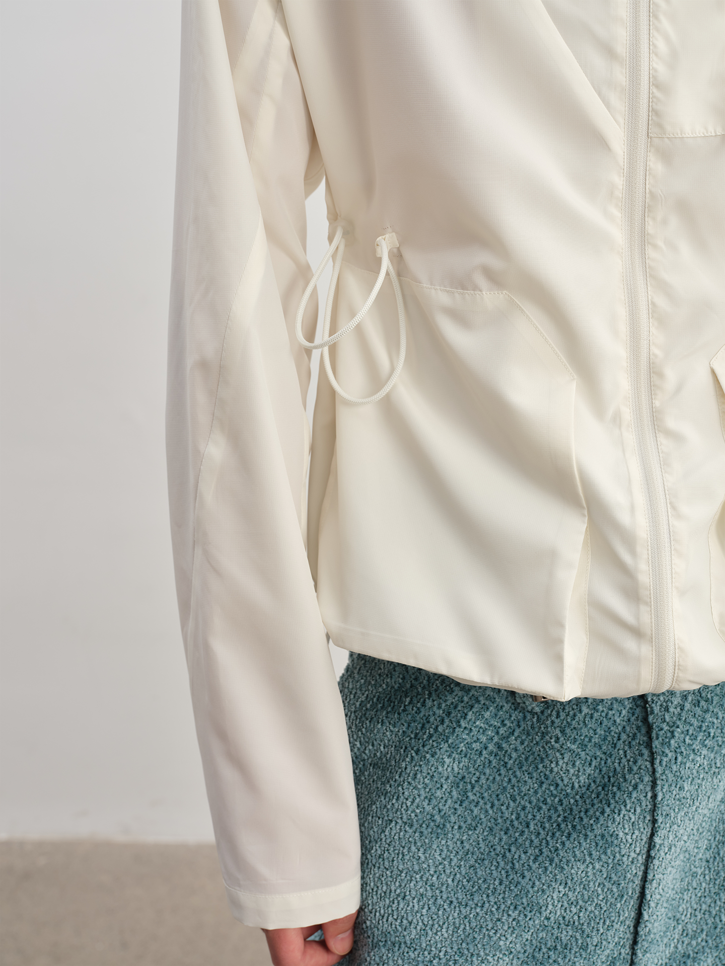 JCAESAR Hooded Sun‑Protection Jacket with Square Patch Pockets 