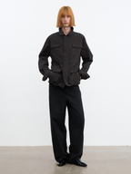 JCAESAR Side‑panel straight‑cut trousers