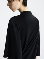 JCAESAR WOMEN Ruched draped short-sleeve top