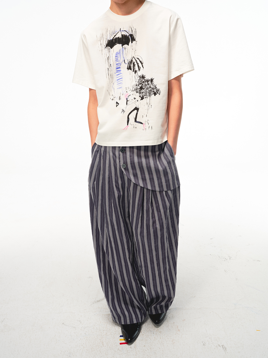 JCAESAR Rain Melody printed tee