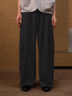 Jcaesar Wool Low-Crotch Cargo Trousers - jcaesarclo