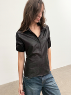 JCAESAR WOMEN Waxed adjustable‑waist shirt