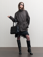 JCAESAR WOMEN Urban rain‑night waxed trench coat