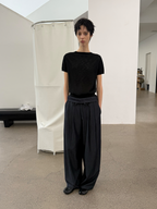 JCAESAR WOMEN Raw-denim inspired drawstring trousers
