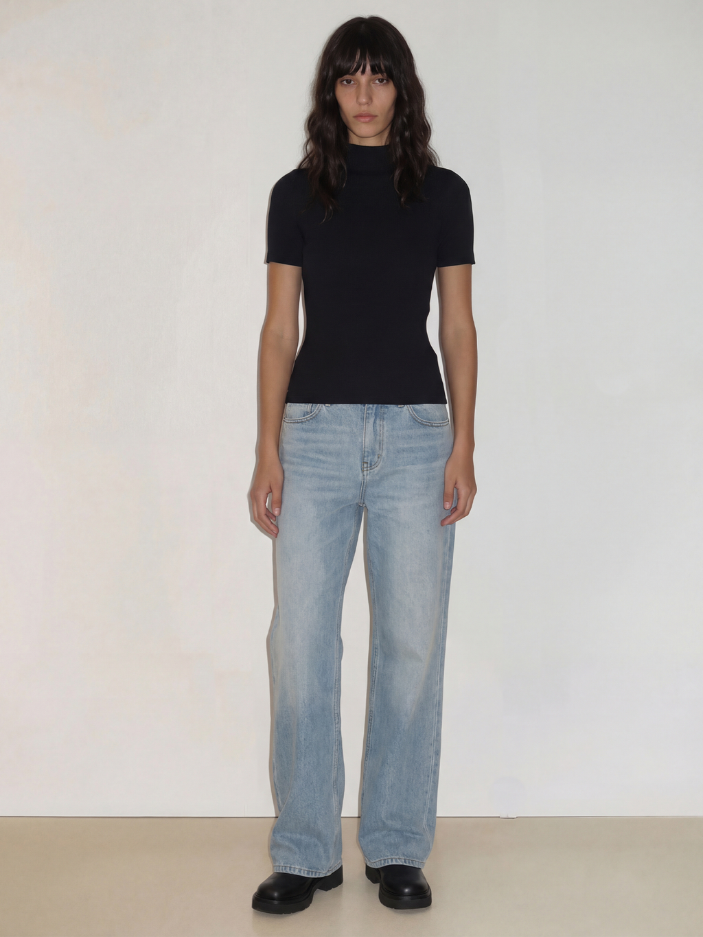 JCAESAR WOMEN Wide‑Trim Collar Fitted Sweater - jcaesarclo