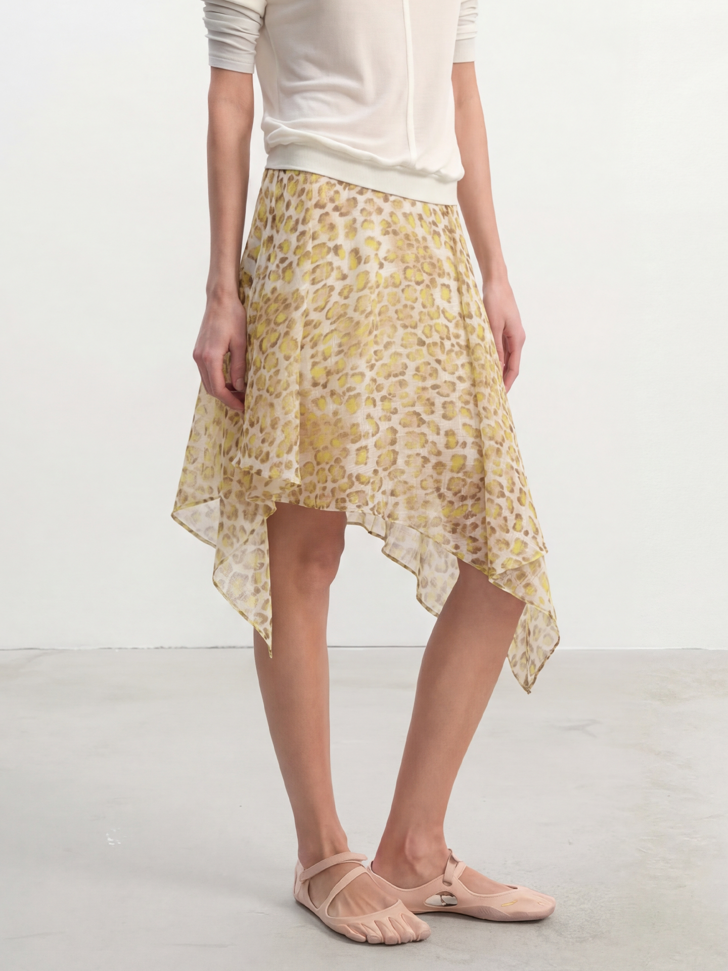 JCAESAR WOMEN Leopard Mesh Skirt - jcaesarclo