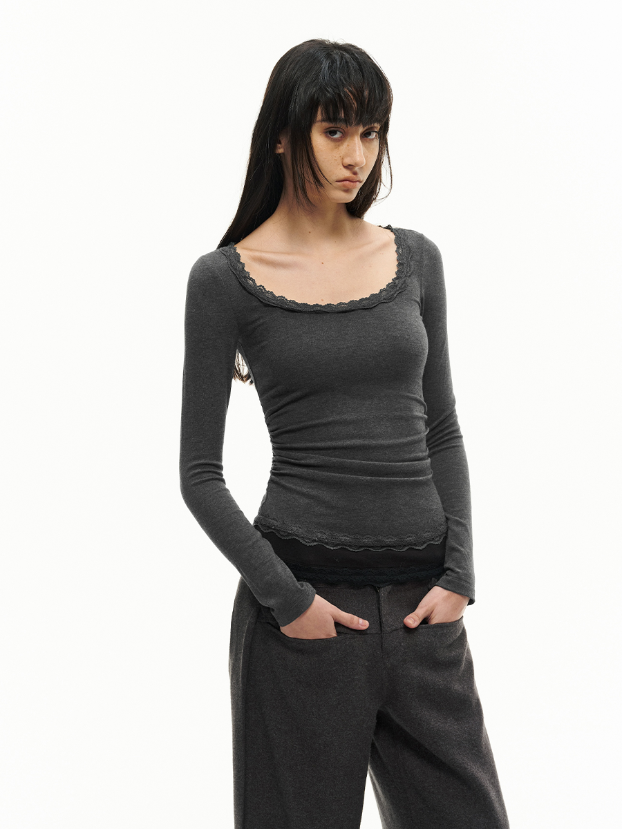 JCAESAR WOMEN Lace patchwork top - jcaesarclo