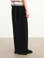 JCAEASAR Velvet ruched jogger pants