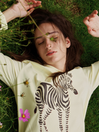 JCAESAR WOMEN Zebra motif printed long‑sleeve shirt