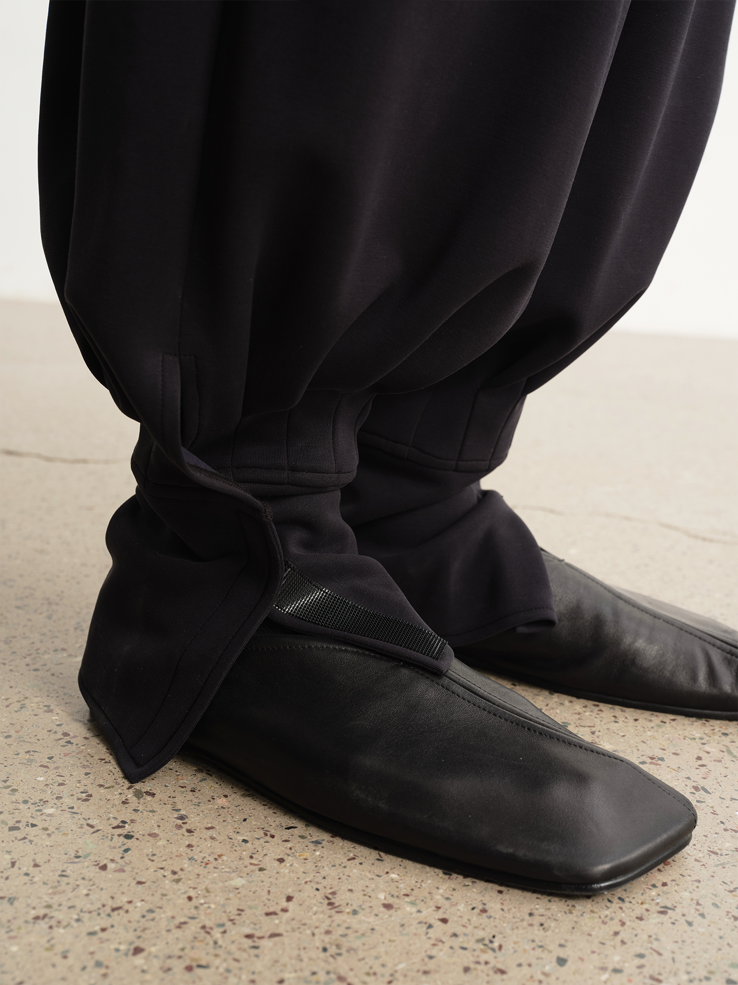 JCAESAR Tencel Jogger Pants with Velcro Tabs and Pleated Details