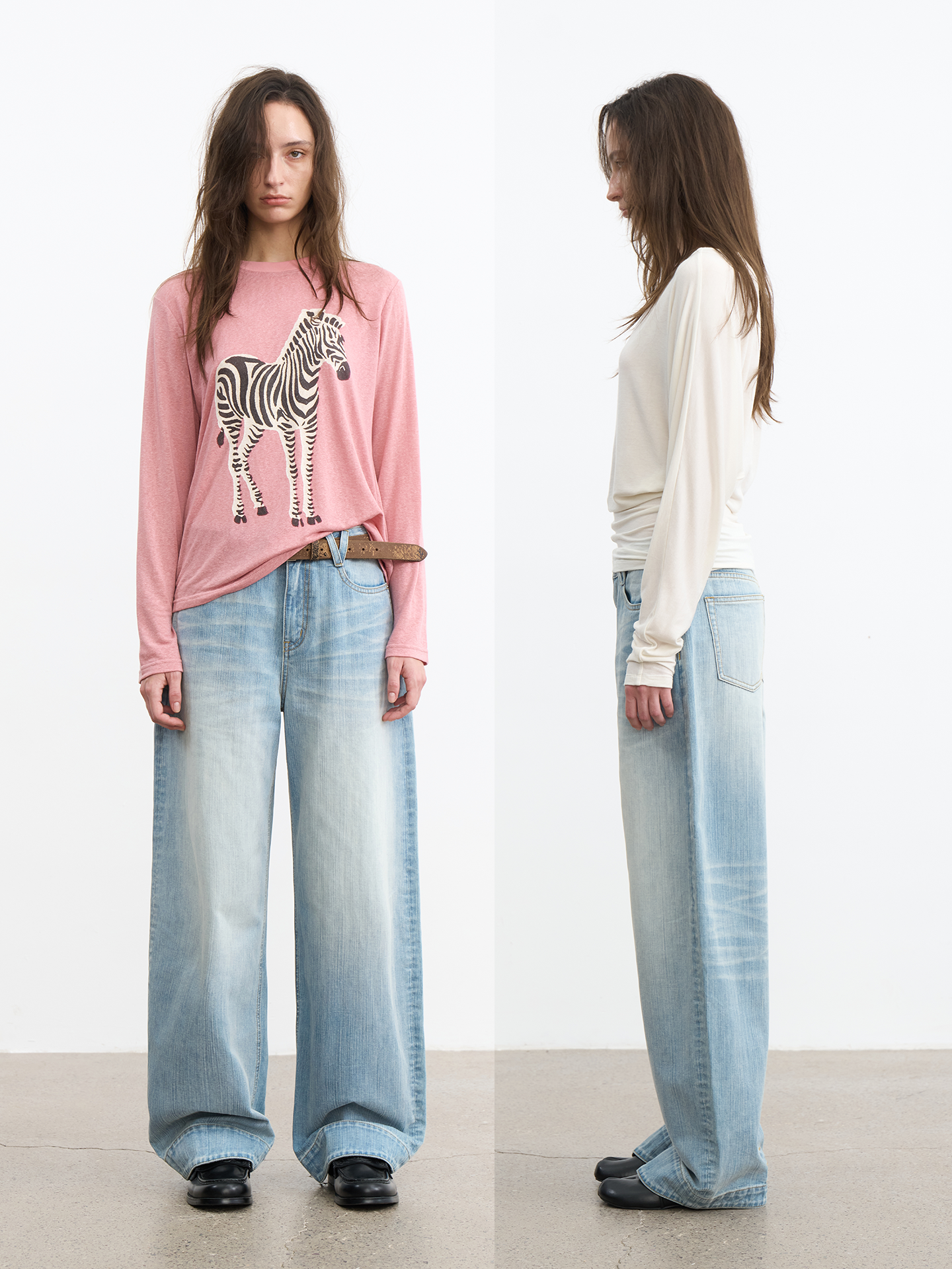 JCAESAR WOMEN Horse‑hoof denim jeans