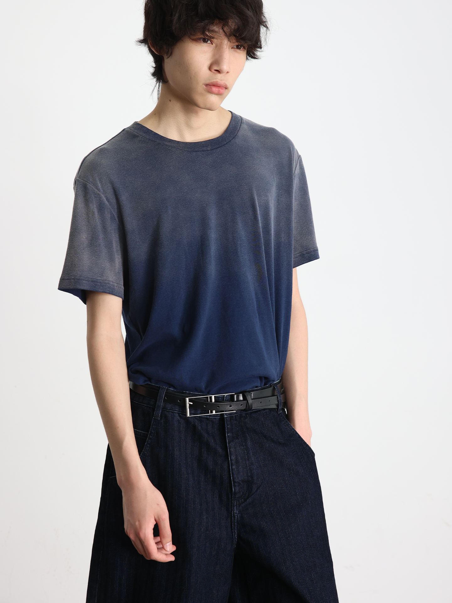 JCAEASAR Washed faded knit tee