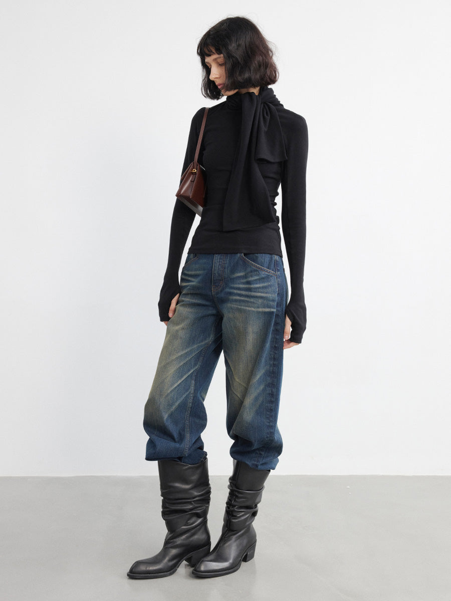 JCAESAR WOMEN Vintage Straight-Leg Blue Jeans - jcaesarclo