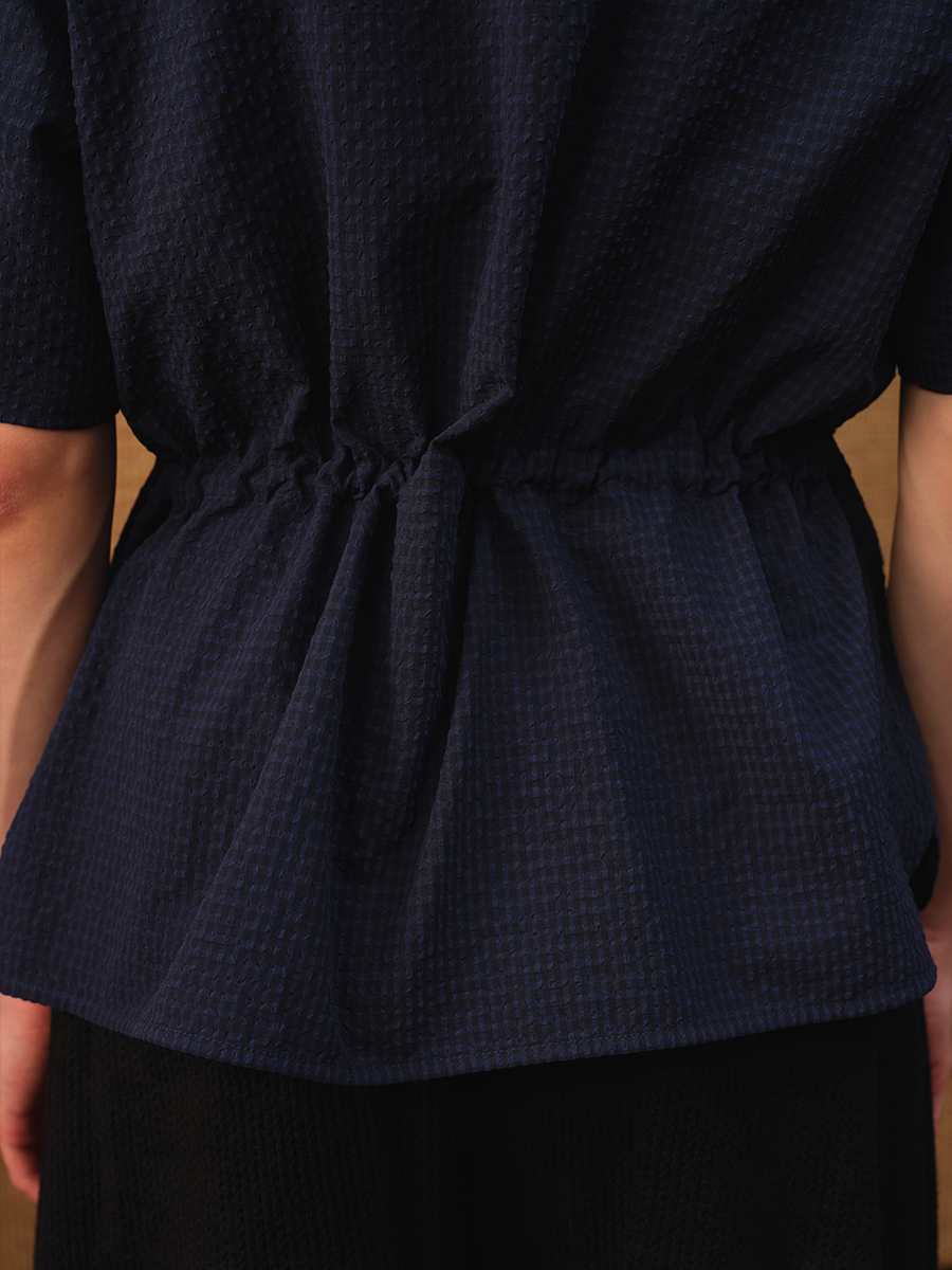 Jcaesar Bubbling Pleat Drawstring Shirt - jcaesarclo