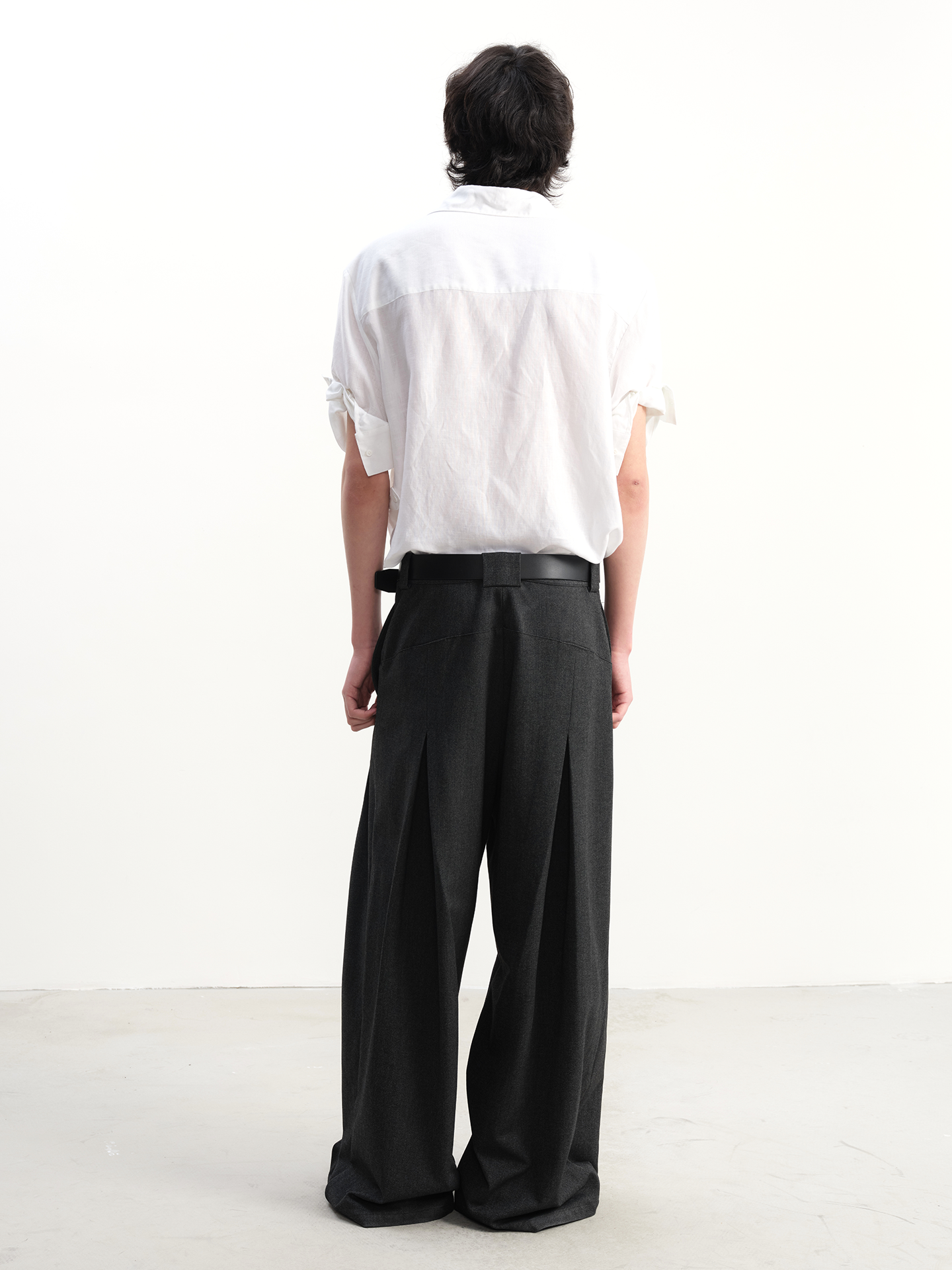 JCAESAR Pleated‑Pocket Wide‑Leg Trousers – jcaesarclo