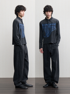 JCAESAR Reversed Piano Print Long-Sleeve Shirt