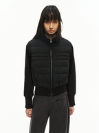 JCAESAR WOMEN Vertical Thread Collar Rib Down Jacket - jcaesarclo