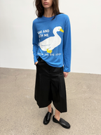 JCAESAR WOMEN Goose‑print long‑sleeve shirt