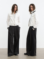JCAESAR WOMEN Sharp‑shoulder contrast‑color jacket
