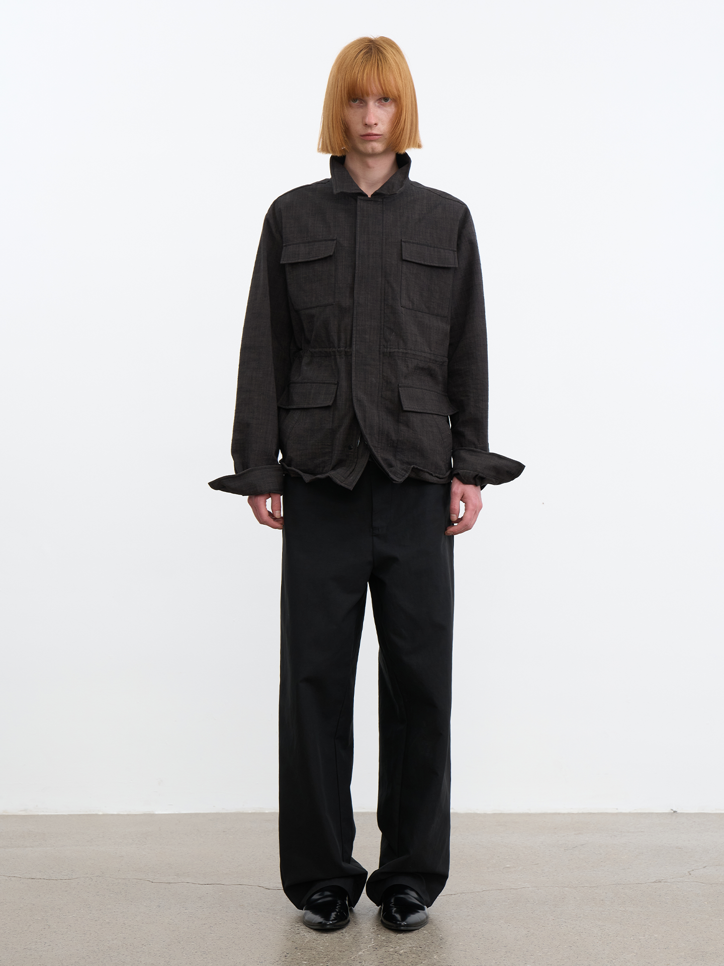 JCAESAR Aluminum‑thread detective jacket
