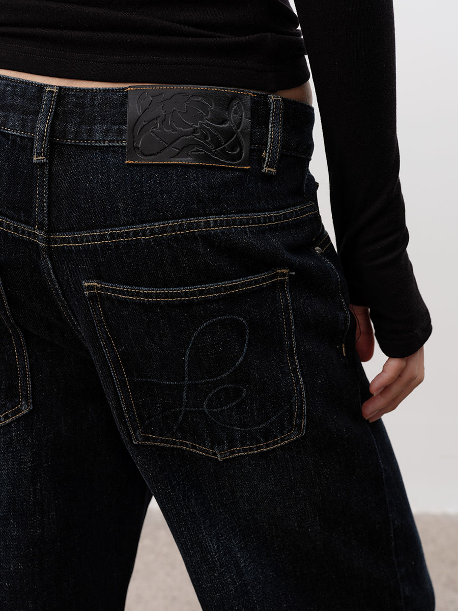 JCAESAR WOMEN Vintage Washed Black Denim