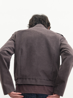 JCAESAR Washed Mist‑Purple Utility Jacket