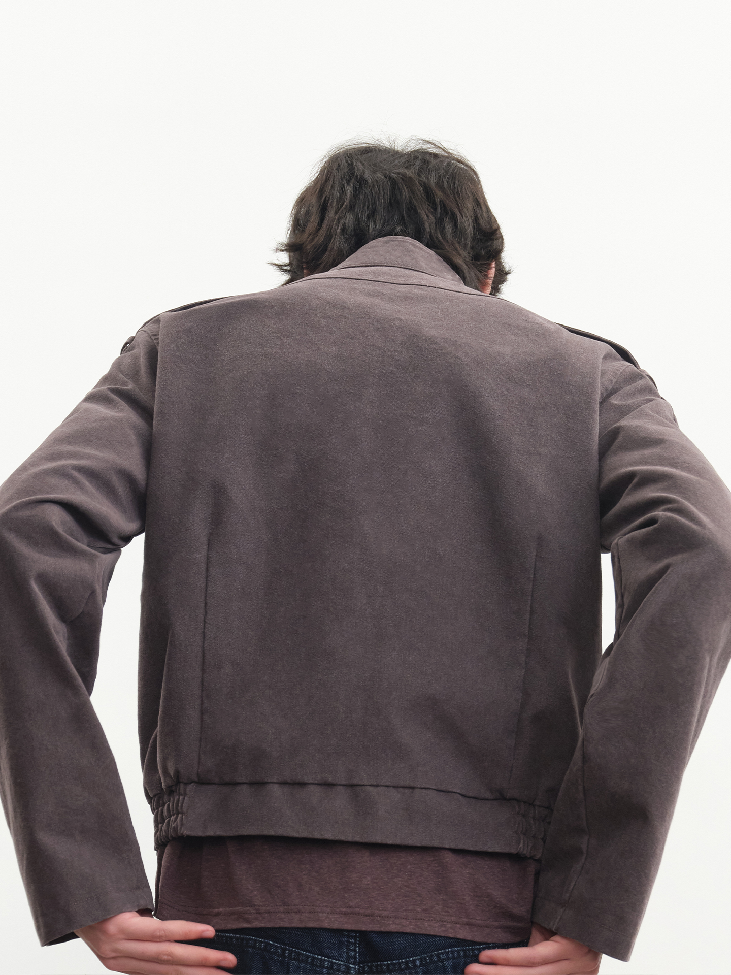 JCAESAR Washed Mist‑Purple Utility Jacket
