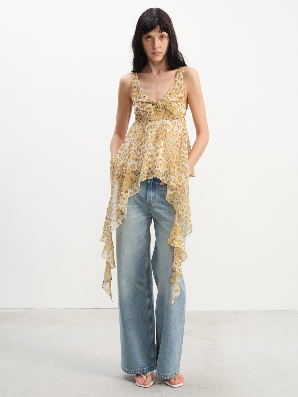 JCAESAR WOMEN Leopard Mesh Cami - jcaesarclo