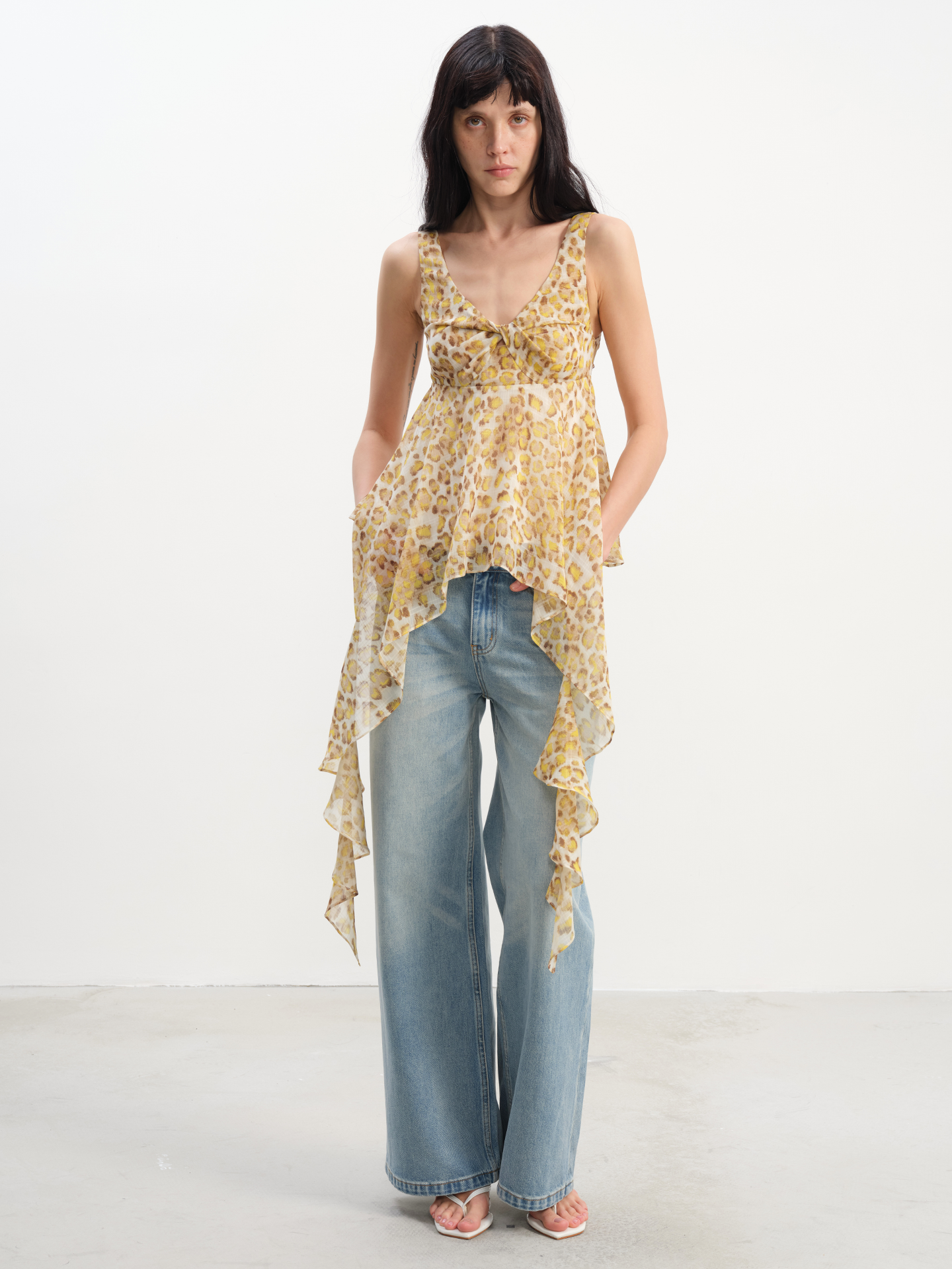 JCAESAR WOMEN Leopard Mesh Cami - jcaesarclo