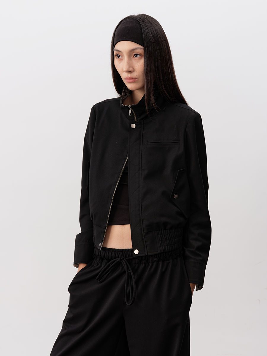 JCAESAR WOMEN Plaid Patchwork Short Jacket – jcaesarclo