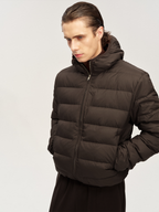 JCAESAR BASIC Essential Vertical Baffle Quilted Puffer Jacket