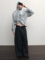 JCAESAR Power metallic‑thread hooded sweatshirt
